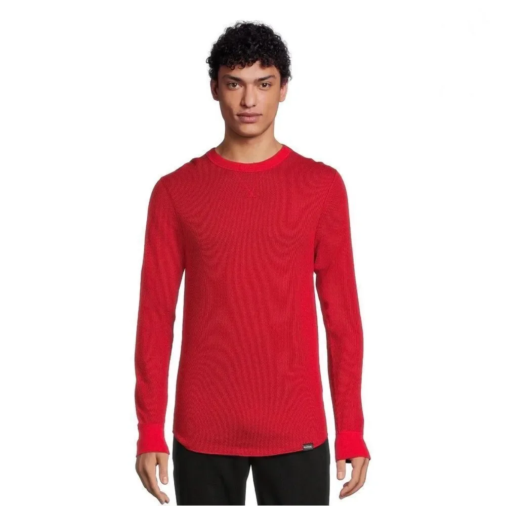 Mens Hanes Originals Raschel Reversible Knit Thermal Top & Bottom Size M